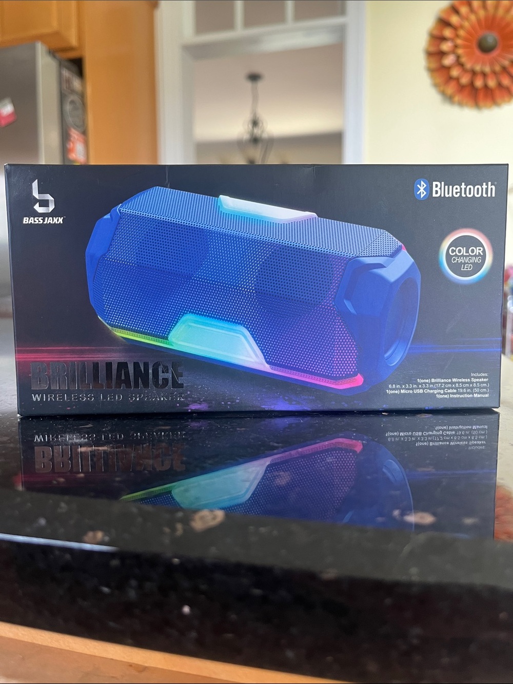Bass Jaxx Brilliance Wireless Bluetooth LED Speaker - Blue